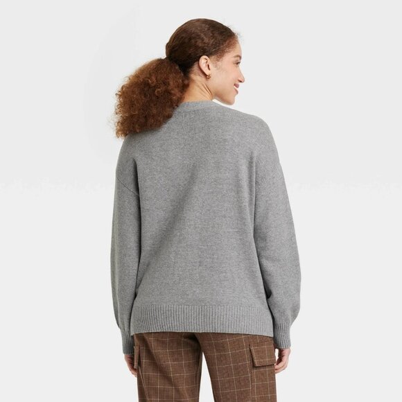 Small - Womens Boyfriend Cardigan - A New Day - Gray - Picture 7 of 8